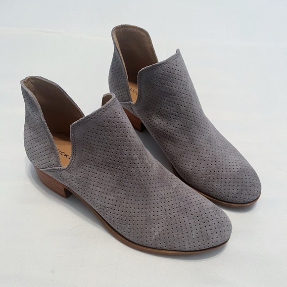 Lucky Brand Gray Suede Booties, Size 7.5 - Picture 3 of 10